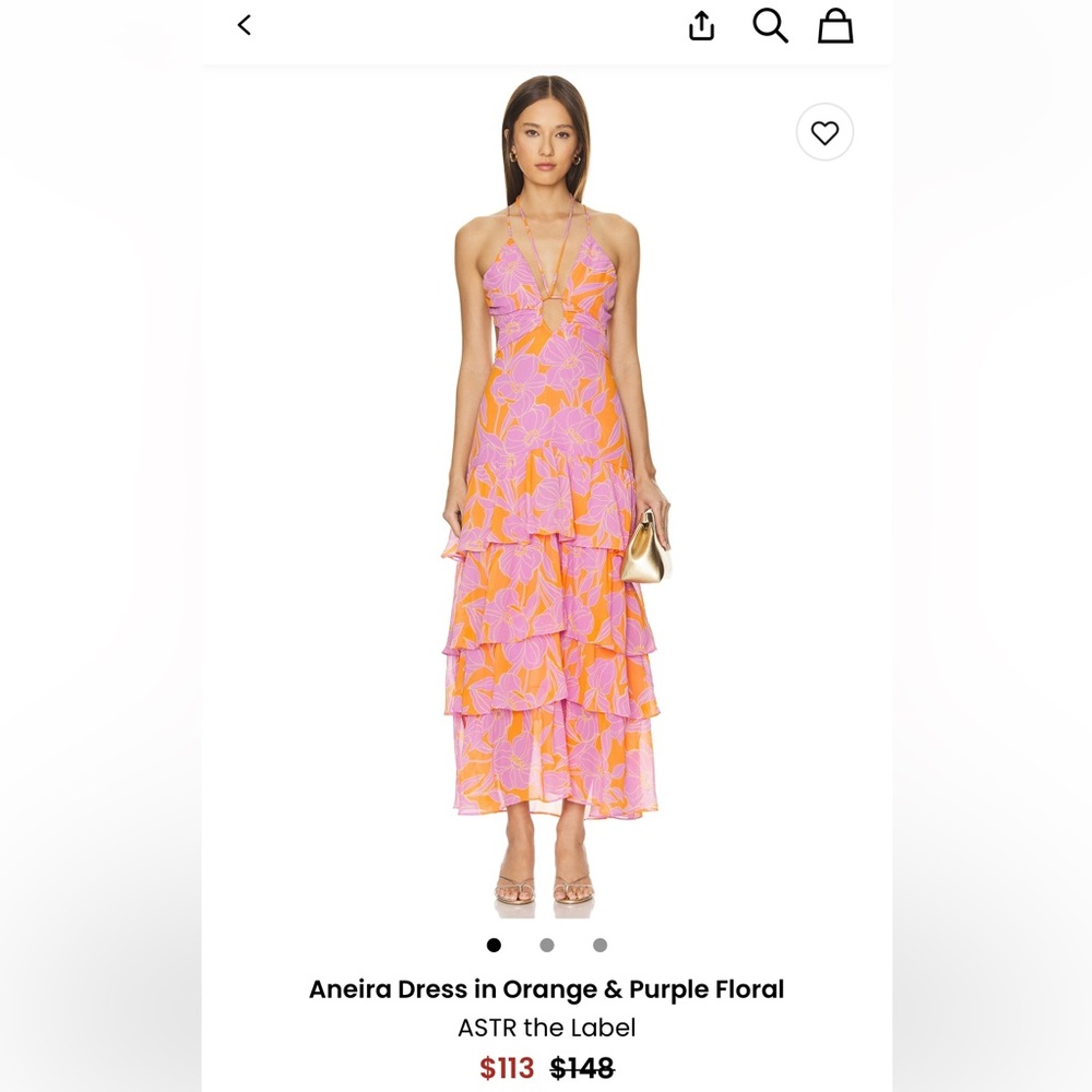 Astr Pink Halter Sundress Midi